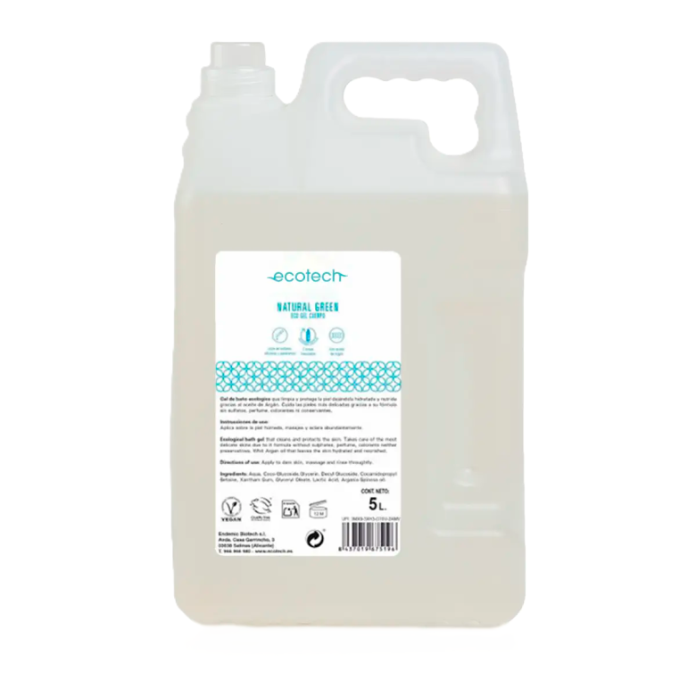 Ecotech eco-friendly shower gel, 5 litres.
